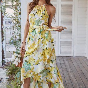 2023 new ladies floral dress